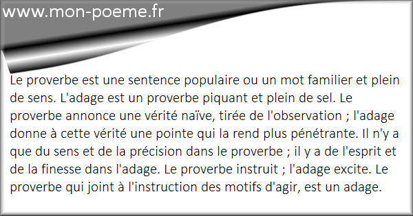 Proverbe Du Jour Chaque Jour Un Nouveau Proverbe